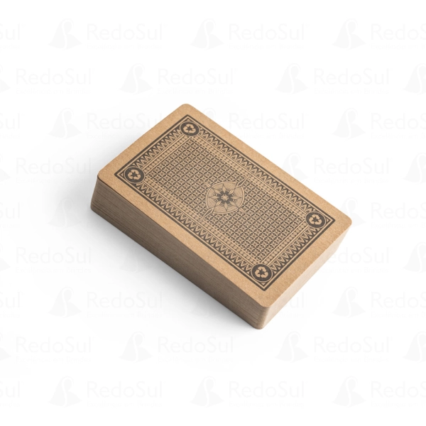 Baralho de 54 cartas clássicas em papel kraft Personalizado